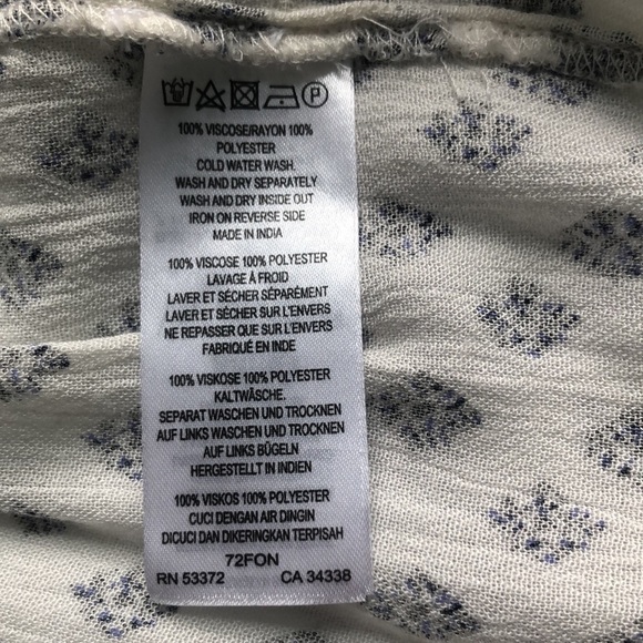 French Connection Ava Tile Gypsy Boho Top Size Large - Picture 7 of 15